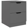 vidaXL Bedside Cabinet Grey 40x40x50 cm Engineered Wood