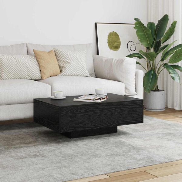 vidaXL Coffee Table Black Oak 85 x 55 x 31 cm