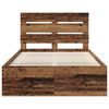 vidaXL Bed Frame with Headboard Old Wood 120 x 190 cm Solid Pine Wood
