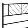 vidaXL Metal Bed Frame without Mattress with Footboard Black 80x200cm