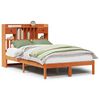vidaXL Bookcase Bed without Mattress Wax Brown 120x190 cm Small Double Solid Wood Pine