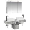 vidaXL Bathroom Cabinet Set 4 pcs Concrete Grey Engineered Wood