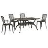 vidaXL 5 Piece Garden Dining Set Bronze Cast Aluminium