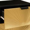 vidaXL Bedside Cabinet 2 pcs Black and Gold 40 x 33.5 x 46 cm