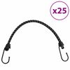 vidaXL Bungee Cords with Reflective Strips and Hooks 25 pcs 38 cm