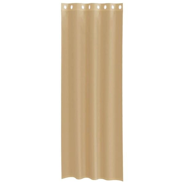 vidaXL Voile Curtains with Grommets 2 pcs Sand