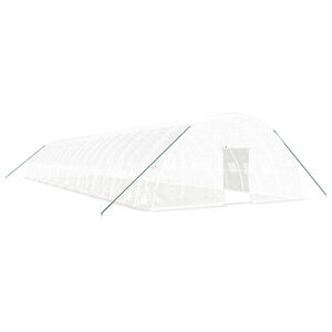 vidaXL Greenhouse with Steel Frame White 120 m&sup2; 20x6x2.85 m