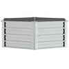 vidaXL Garden Raised Bed 129x45 cm Galvanized Steel Silver