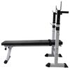 vidaXL Workout Bench with Weight Rack, Barbell and Dumbbell Set 90 kg