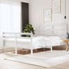 vidaXL Bed Frame without Mattress White Solid Wood Pine 150x200 cm King Size