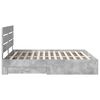 vidaXL Bed Frame Concrete Grey 200 x 200 cm Engineered Wood