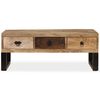 vidaXL Coffee Table with 3 Drawers Solid Mango Wood 90x50x35 cm