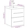 vidaXL Bathroom Sink Cabinet with Built-in Basin White