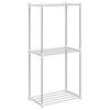 vidaXL Storage Shelf with Shelf White 42.5 x 27 x 91.5 cm Aluminium
