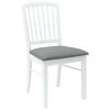 vidaXL Dining Chairs 2 pcs White 50 x 52.5 x 91 cm Solid Rubber Wood