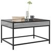 vidaXL Coffee Table with Infinity LED Grey Sonoma 70x50x41 cm