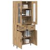 vidaXL Highboard with Drawer 2 pcs Artisan Oak Engineered Wood