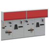 vidaXL Tool Cabinet Set with Shelf 6 pcs Red Powder-Coated Steel