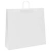 vidaXL Paper Bags 50 pcs with Handles White 54x15x49 cm