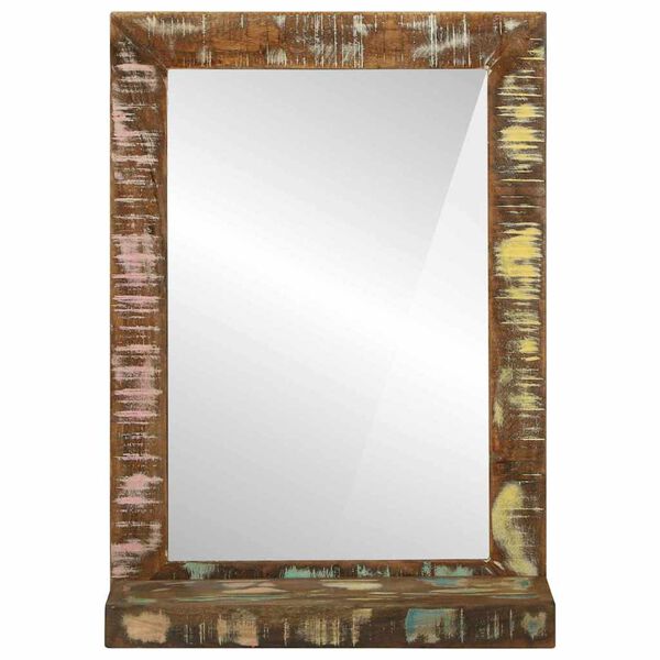 vidaXL Bathroom Mirror Brown 50 x 22 x 70 cm Solid Reclaim Wood