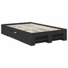vidaXL Bed Frame with Headboard Black 120 x 200 cm Engineered Wood