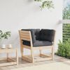 vidaXL Garden Sofa Armrest with Cushions Solid Wood Pine