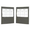 vidaXL Party Tent Sidewall 2 pcs 200 x 195 cm Anthracite PE and Steel