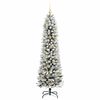 vidaXL Artificial Christmas Tree with 300 LEDs with Stand White 180 cm