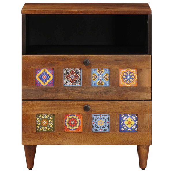 vidaXL Bedside Cabinet Brown 50 x 33 x 62 cm Solid Mango Wood
