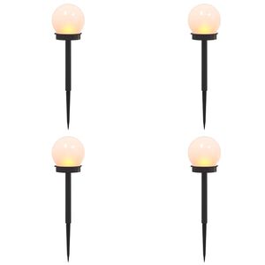 vidaXL Outdoor Solar Lights with Ground Spike 4 pcs Warm White 38.5 cm