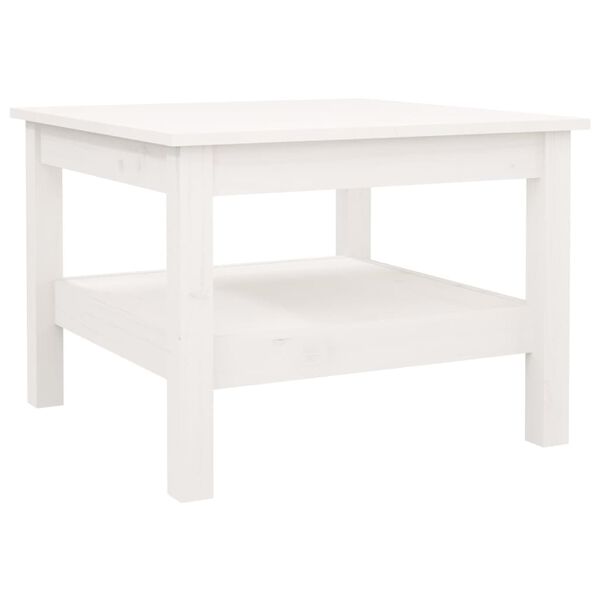 vidaXL Coffee Table White 55x55x40 cm Solid Wood Pine
