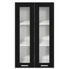 vidaXL Hanging Cabinet Riga Black Oak 60 x 31 x 100 cm Engineered Wood