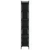 vidaXL Bookcase 6-Tier Black 76x32x192 cm Engineered Wood