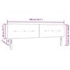 vidaXL Headboard Height Adjustable with Headboard Black 200 cm Fabric