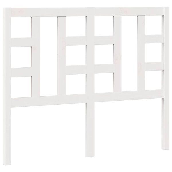 vidaXL Bed Headboard White 126x4x100 cm Solid Wood Pine