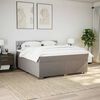 vidaXL Box Spring Bed with Mattress Taupe 180x200 cm Fabric
