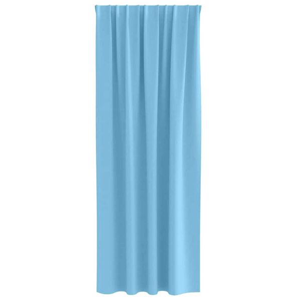vidaXL Blackout Curtains with Rings 2 pcs Light Blue 260 x 140 cm