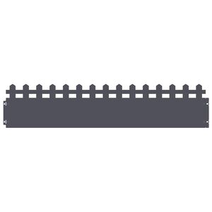 vidaXL Lawn Edgings 10 pcs 103 x 0.05 x 22 cm Steel Anthracite