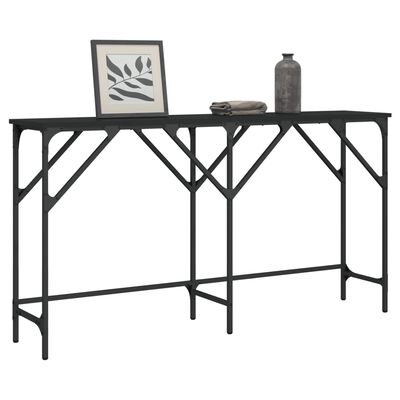 vidaXL Console Table Black 140x29x75 cm Engineered Wood