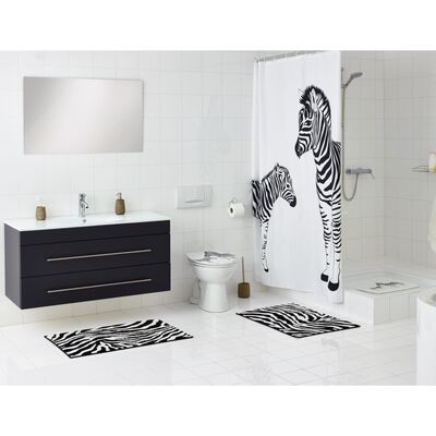 RIDDER Bath Mat Zebra 38x72 cm White and Black