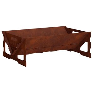vidaXL Fire Pit Rusty 60 x 40 x 20 cm Weathering Steel