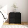 vidaXL Bedside Cabinet Black 40x30.5x35.5 cm Solid Pine Wood