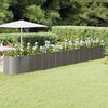 vidaXL Garden Raised Bed Powder-coated Steel 620x80x68 cm Grey
