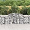 vidaXL Arched Gabion Baskets 9 pcs 300x50x80/100 cm Galvanised Iron