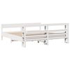 vidaXL Bed Frame without Mattress White 200x200 cm Solid Wood Pine