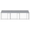 vidaXL Dog Cage with Roof and Doors Grey 6x2x2 m Galvanised Steel