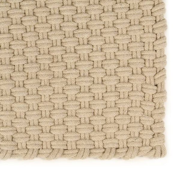 vidaXL Rug Rectangular Natural 180x250 cm Cotton