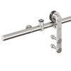 vidaXL Sliding Door Hardware Kit 183 cm Stainless Steel Silver
