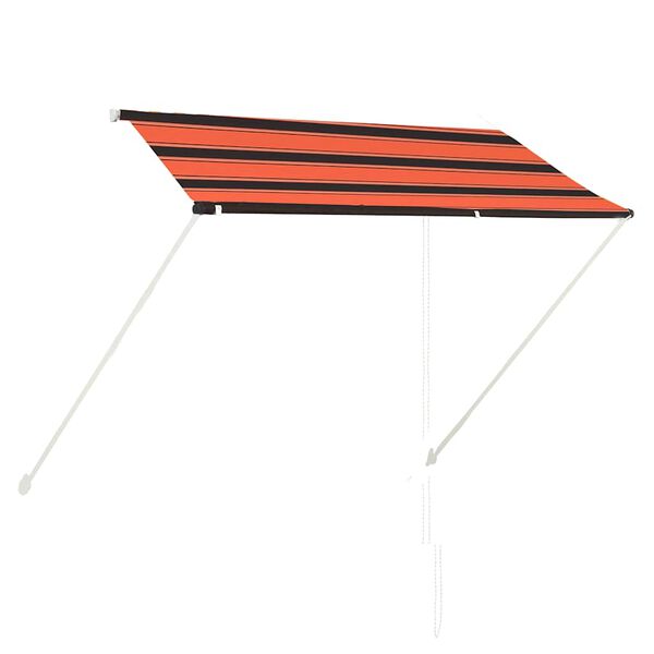 vidaXL Retractable Awning 250x150 cm Orange and Brown