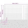 vidaXL Fence with Post Silver 1.6 x 25 m Steel